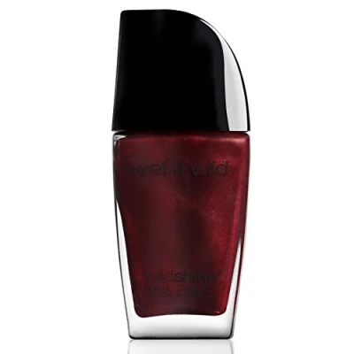 Obrázek Wet n Wild, Wild Shine Nail Color, Nagellack ohne Formaldehyd, Toluol und Phthalate, langanhaltende Formel die schnell trocknet, Burgundy Frost