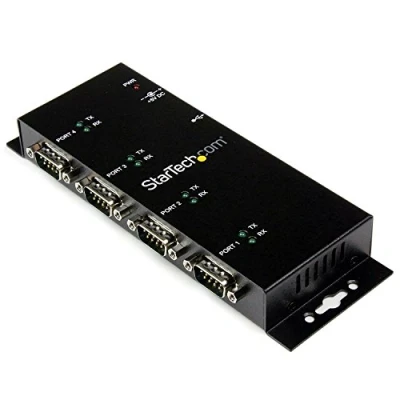 Obrázek StarTech.com USB port na 4 RS 232 adaptér (sériový s robustním krytem, konvertor, průmyslové použití)