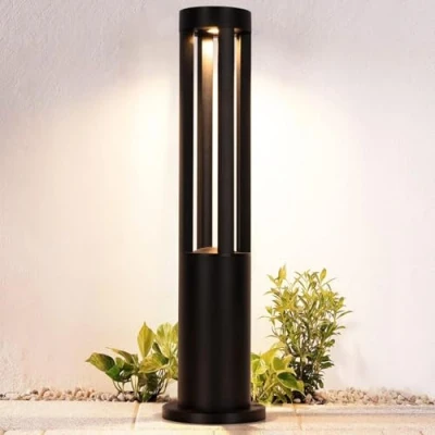Obrázek Kingwen 12W LED osvětlení sloupu venkovní 3000 K sloupové světlo černé zahradní světla IP65 cesty 60 cm