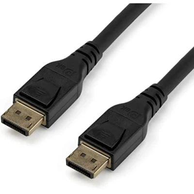 Obrázek StarTech.com 3m VESA Zertifiziertes DisplayPort 1.4 Kabel 8k 60Hz HBR3 HDR Super UHD DP auf Monitorkabel Ultra HD 4k 120Hz Dünnes Videokabel M/M Stecker mit verriegelung (DP14MM3M)