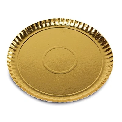 Obrázek Guardini 2438525 Packung 3 Tabletts, Papier, rund, 31 cm, Gold