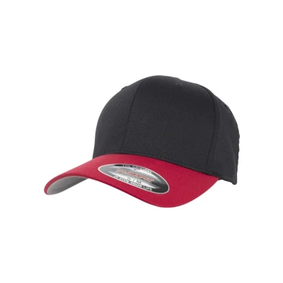 Obrázek Flexfit Wooly Combed 2TONE Kšiltovka, Velikost: S/M, Black/red