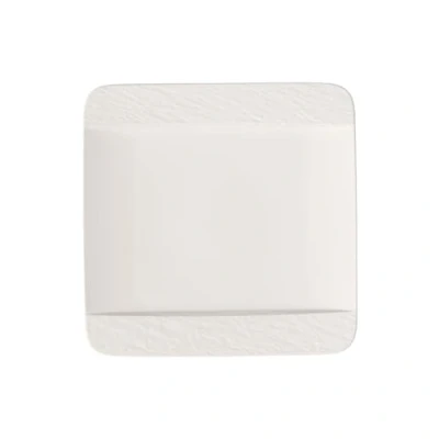 Obrázek Villeroy und Boch Manufacture Rock blanc jídelní talíř čtvercový, elegantní z prémiového porcelánu, vhodný do myčky, bílý