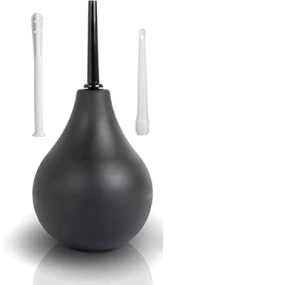 Obrázek FUCHSI Klouzání se 3 různými nástavci oplach z lékařského silikonu hygienický a bez BPA klystýr s 225 ml optimální čištění střev přírodní projímadlo střevní