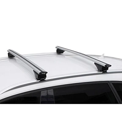 Obrázek Twinny Load Universal Dachträgersatz Aluminium Fly Bar 124cm für PKW&#039;s mit offene &amp; geschlossene Dach Schiene