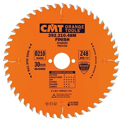 Obrázek CMT Orange Tools Kreissägeblatt Feinschnitt HW 210 x 2,8 / 1,8 30 Z=48 15 ATB 292.210.48M für Querschnitte