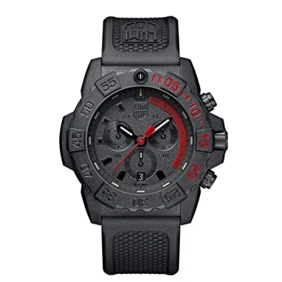 Obrázek Luminox Navy SEAL XS. 3581. EY pánské hodinky 45 mm potápěčské v černé barvě s ukazatelem data chronografem 200 m vodotěsné Vyrobeno ve Švýcarsku, černá, sportovní