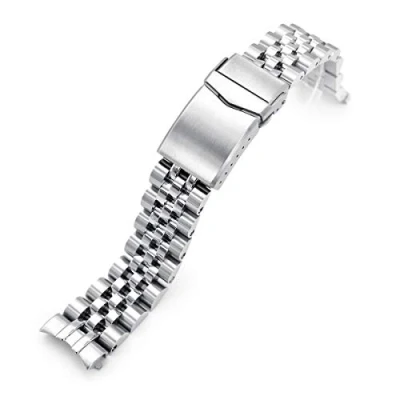 Obrázek 20 mm Angus J Louis Jub kovový náramek pro Seiko Cocktail SSA345 kartáčovaný, nerezová ocel, Klasické