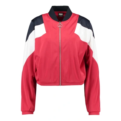 Obrázek Urban Classics Ladies 3 TONE Track Jacket Bomber bunda, Ženy, Velikost: XS, Firered/navy/white
