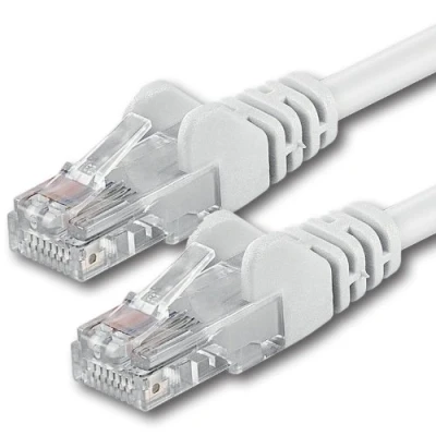 Obrázek 1aTTack.de 15 m bílý 1 kus CAT.6 CAT6 ethernet Lan síťový kabel 1000 Mbit/s propojovací