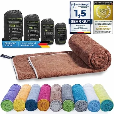 Obrázek LightDRY ručník z mikrovlákna, cestovní ruční vhodný na sport a trekking, extra savý antibakteriální.
