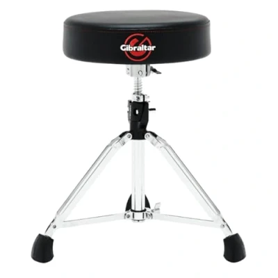 Obrázek Gibraltar Bicí stolička, stolička 9000 Series Round Pro Series, 9608E (průměr: 35 cm, vinylová sedací plocha, Super Lock, poloha trojnožky, gumové nožky &quot;Super Foot&quot;)