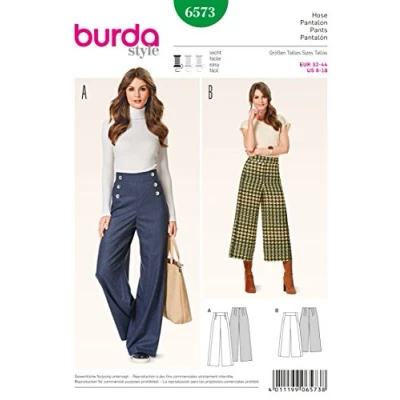 Obrázek burdastyle Burda B6573 Schnittmuster für Hosen, Papier, weiß, 19 x 13 1 cm