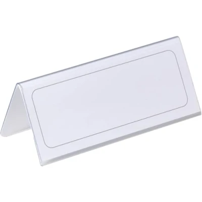Obrázek Durable Štítek se jménem stolu 61/122 x 150 mm, transparentní s bílou papírovou vložkou, 25 kusů, 805019
