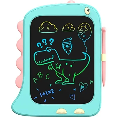 Obrázek ORSEN LCD tabule na psaní hračka od 3 4 5 6 7 8 let, mladé dívky, 8,5palcová obrazovka kreslicí prkno, malování, dinosaurus psací podnos Vánoce malé dárky pro děti (modrá)