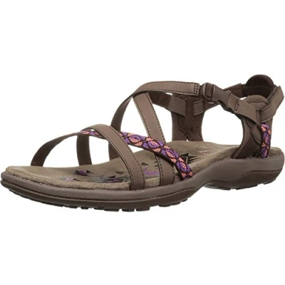 Obrázek Skechers Dámské sandály Reggae Slim Vacay s páskem na patě, Chocolate Duraleather Webbing