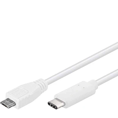 Obrázek PremiumCord Kabel USB 3. 1 konektor C/ 2. 0 Micro B/ konektor, bílý, 1m