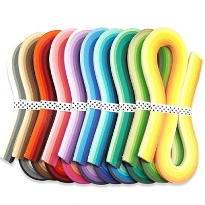 Obrázek JUYA Mehrfarbig Papier Quilling Streifen Set 60 Farben 10 Packungen 54cm Länge Breite 5mm