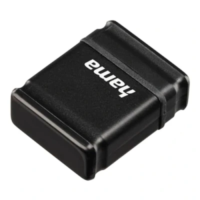 Obrázek Hama 32GB USB flash disk 2.0 Datový vhodný zejména pro autorádio a osobní automobily, laptop, počítač, netbook, (10 MB/s přenos dat, Memory Stick s uzávěrem, mini formát) černý