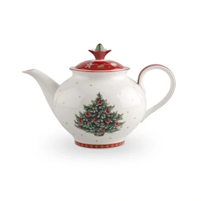 Obrázek Villeroy &amp; Boch Toy&#039;S Delight konvice s víkem, na čaj Vánoce, kávová konvice, vánoční dekorace, stromeček prémiový porcelán