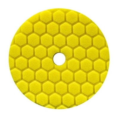 Obrázek Chemical Guys BUFX111HEX5 Hex Logic Quantum Heavy Cutting Pad, žlutá (5,5 palce vhodná pro nosnou desku 12,7 cm)