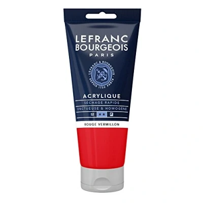 Obrázek Lefranc Bourgeois 300433 Fine akrylová barva ruměnově červená, 80 ml tuba, krémová na vodní bázi, rychleschnoucí, stálá světle, voděodolná