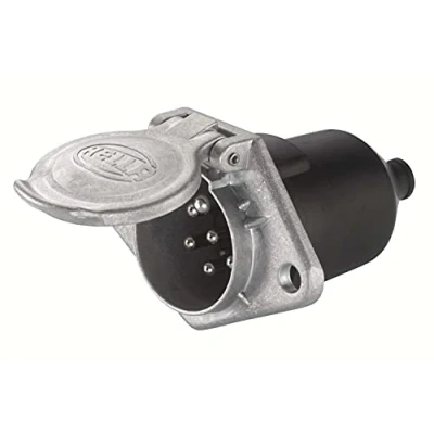 Obrázek HELLA Zásuvka 24V 7pólová Plochá konektorová přípojka Konektor: zástrčka délka: 103mm hliník DIN/ISO: 1185 N typ množství: 10 8JB 003 833 031