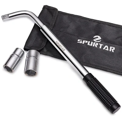 Obrázek Spurtar Teleskopické klíče na matice kola 4dílná Vytahovací klíč kolo s vložkami 17/19 mm a 21/23 0,5 palce pohon vč. robustní úložné tašky