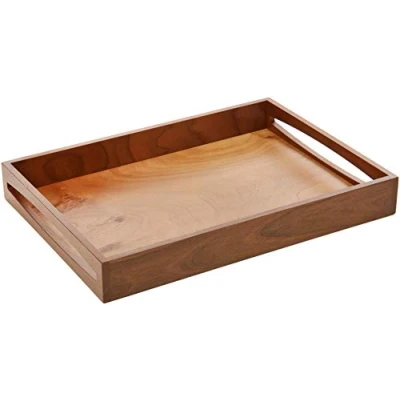 Obrázek Continenta Walnut Wood 4210 Schneidebrett Walnuss Holz mit Edelstahl Schublade, Dunkelbraun