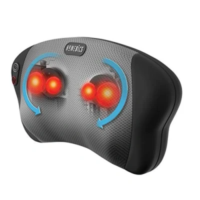 Obrázek HoMedics masážní polštář, polštář Shiatsu s jemným teplem, uvolnění uzlů a napětí, na šíji, ramenou zádech, mnohostranně použitelný, kompaktní dobře se přepravuje