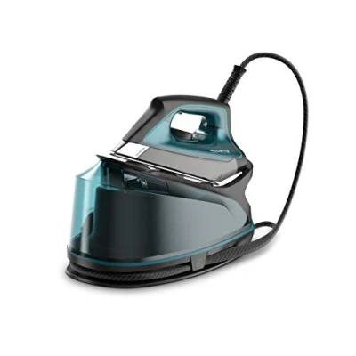 Obrázek Rowenta DG7623 Compact Steam Pro parní žehlicí stanice tlak čerpadla 6,3 bar ráz: 325 g/min odnímatelná nádržka na vodu 1,1 litru přesná špička modrá/černá