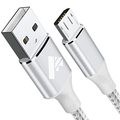 Obrázek Micro USB kabel 2M Nylon rychlonabíjecí Android High Speed Handy Nabíjecí pro Samsung Galaxy A10/ S7/ S6/ S5/ J7/J6/ Note 5, Huawei, PS4, Wiko, Nexus, Nokia, Kindle, Motorola