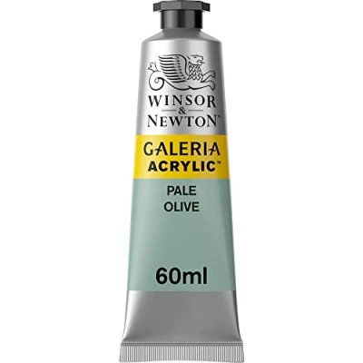 Obrázek Winsor &amp; Newton Akrylová barva Galeria 2120435, vysoká pigmentace, stálobarevná, máslová konzistence, 60 ml tuba olivově zelená, bledá