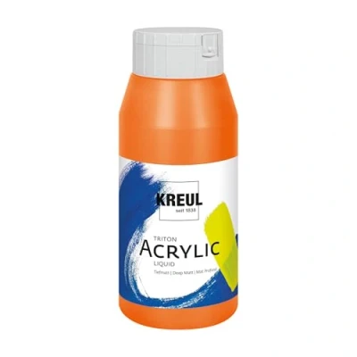 Obrázek KREUL 17023 Solo Goya Triton akrylová barva meruňková, 750ml láhev, rychle a matně schnoucí, na vodní bázi, ve studiové kvalitě, mnohostranně použitelná, dobře krycí vydatná