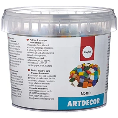 Obrázek Rayher Hobby Artdecor mozaika mix 1 x cm, cca 1500 kusů, plechovka kg, směs barev, 1453049