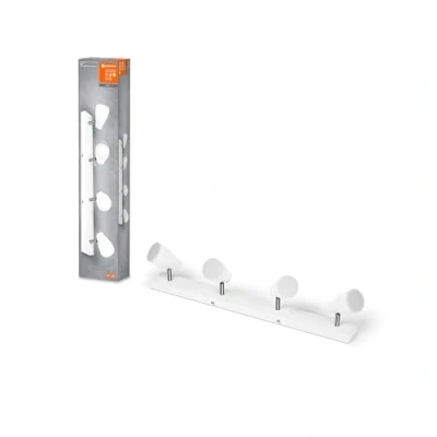 Obrázek LEDVANCE LED SPOT PEAR Spotlight GU10, bílá, 4 x 4,3 W, 1400 lm, 614 mm, teplá bílá barva světla, vyrovnané hlavy jednoduchá montáž, kombinace s chytrými žárovkami možná IP 20, 2700 K