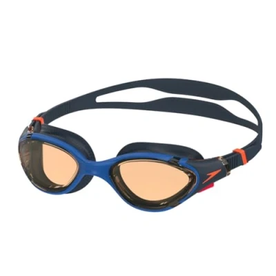 Obrázek Speedo Biofuse 2.0 Swimming Goggles Patented Easy Adjustment Anti Fog Leak Enhanced Fit Improved Comfort Schwimmbrille für Unisex Erwachsene, Turkish Sea/Amber, One Size