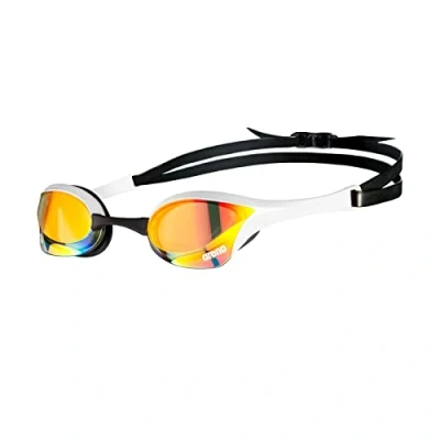 Obrázek arena Cobra Ultra Swipe Mirror Unisex Race plavecké brýle pro dospělé, potápěčské se zahnutými zrcadlovými skly, proti zamlžování, UV ochrana, 5 vyměnitelných nosních můstků