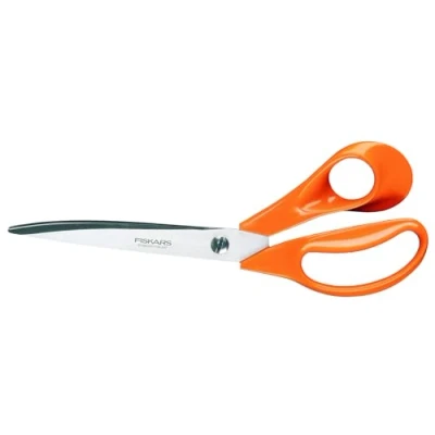Obrázek Fiskars Profesionální nůžky na látku, délka: 25 cm, pro praváky, čepel z nerezové oceli/plastové rukojeti, oranžová, Classic, 1005151