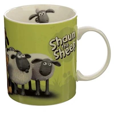 Obrázek Puckator Ovčí zelený hrnek Shaun z porcelánu 300 ml