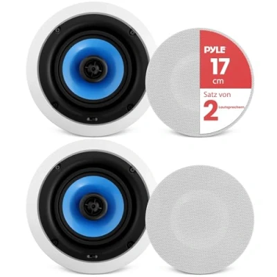Obrázek pyle PyleHome PIC6E Deckenlautsprechersystem mit Treble Regler, 2 Wege, 250 W, 16,5 cm