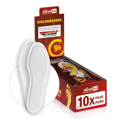 Obrázek THERMOPAD Ohřívač podešví (vložka) vel. XL (42 43) ORIGINÁL: 10 párů tepelných polštářků pro 8 hodin tepla I ohřívače nohou ihned připravené k použití