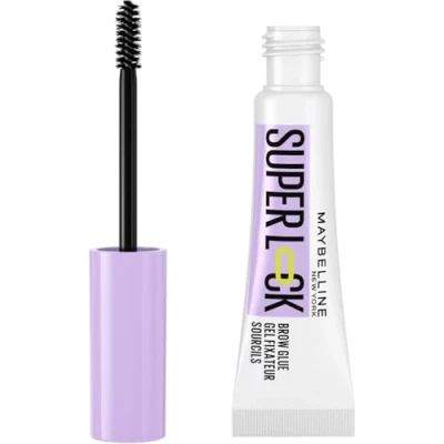 Obrázek Maybelline New York Augenbrauengel, Für definierte Augenbrauen, Starker Halt ohne abzublättern oder zu kleben, Integriertes Styling Bürstchen, Super Lock Brow Glue, Transparent, 8 g