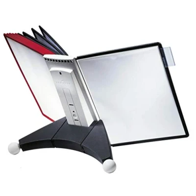 Obrázek Durable Systém viditelných tabulek Sherpa Table s 10 zornými tabulemi, 1 kus, černá/červená, 563200