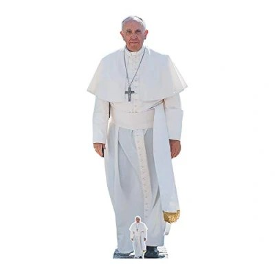 Obrázek Star Cutouts Ltd SC940 lepenkový poutač papež František, životní velikost, vícebarevný, 176 x 72 cm, dřevo, lifesize