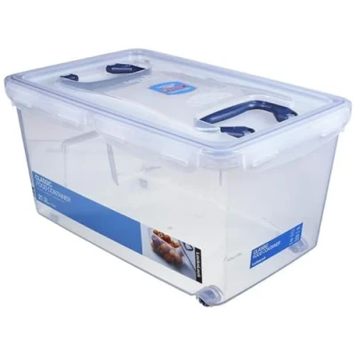Obrázek Univerzální box od Lock &amp; Lock, úložný box, pravoúhlý, s rukojeťmi, průhledný plast, k dispozici v různých velikostech, Počet: 1 kus, 21L