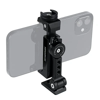 Obrázek Metall Stativhalterung + drehbarer Blitzschuh, um 360 Grad dreh und neigbarer Winkel, kompatibel mit iPhone Smartphone Halterung,Desktop Stativ für Handy,Video Live Streaming,Vlogging Rig