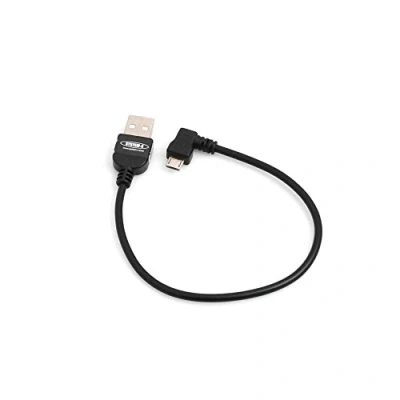 Obrázek System S 20 cm Micro USB 2. 0 kabel zahnutý 90 stupňů úhlový konektor (pravý/malý) adaptér datový a nabíjecí