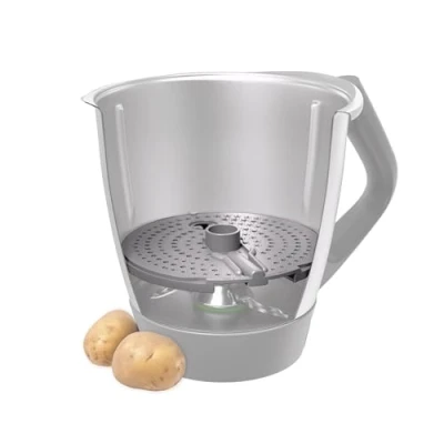 Obrázek Wundermix WunderPeeler® V2 loupací nástavec pro Thermomix TM6, TM5, TM31 Škrabka na brambory s plastovým struhadlem loupání brambor, mrkve, zeleniny