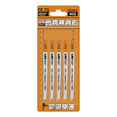 Obrázek CMT ORANGE TOOLS JT234X 5 HCS STICHSÄGEBLÄTTER FÜR DÜNNES UND DICKES HOLZ 116X2 3X8 12TPI